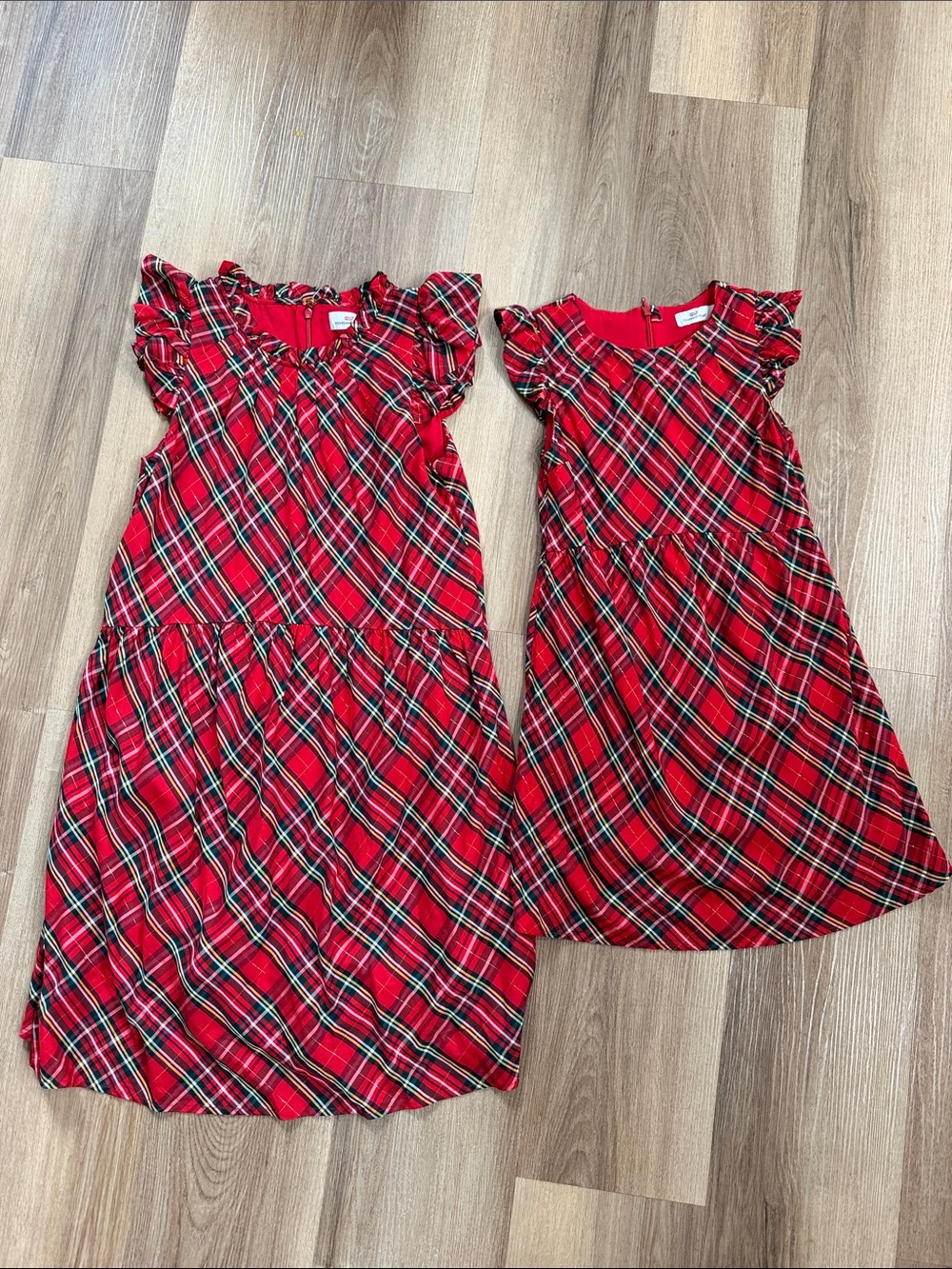 Vineyard Vines Mommy & Me Red Tartan Holiday Christmas Dresses XS and 8 Girls